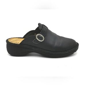 SIZE 6.5 NAOT, Aster / 74010, Black Matte Leather Clogs VGUC B39